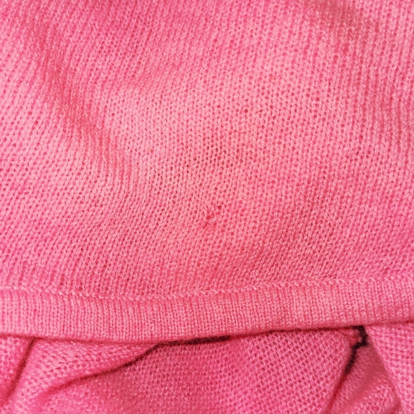 CLAUDIA NICHOLE Cashmere Barbie Pink Open Front Cardigan - Picture 13 of 13